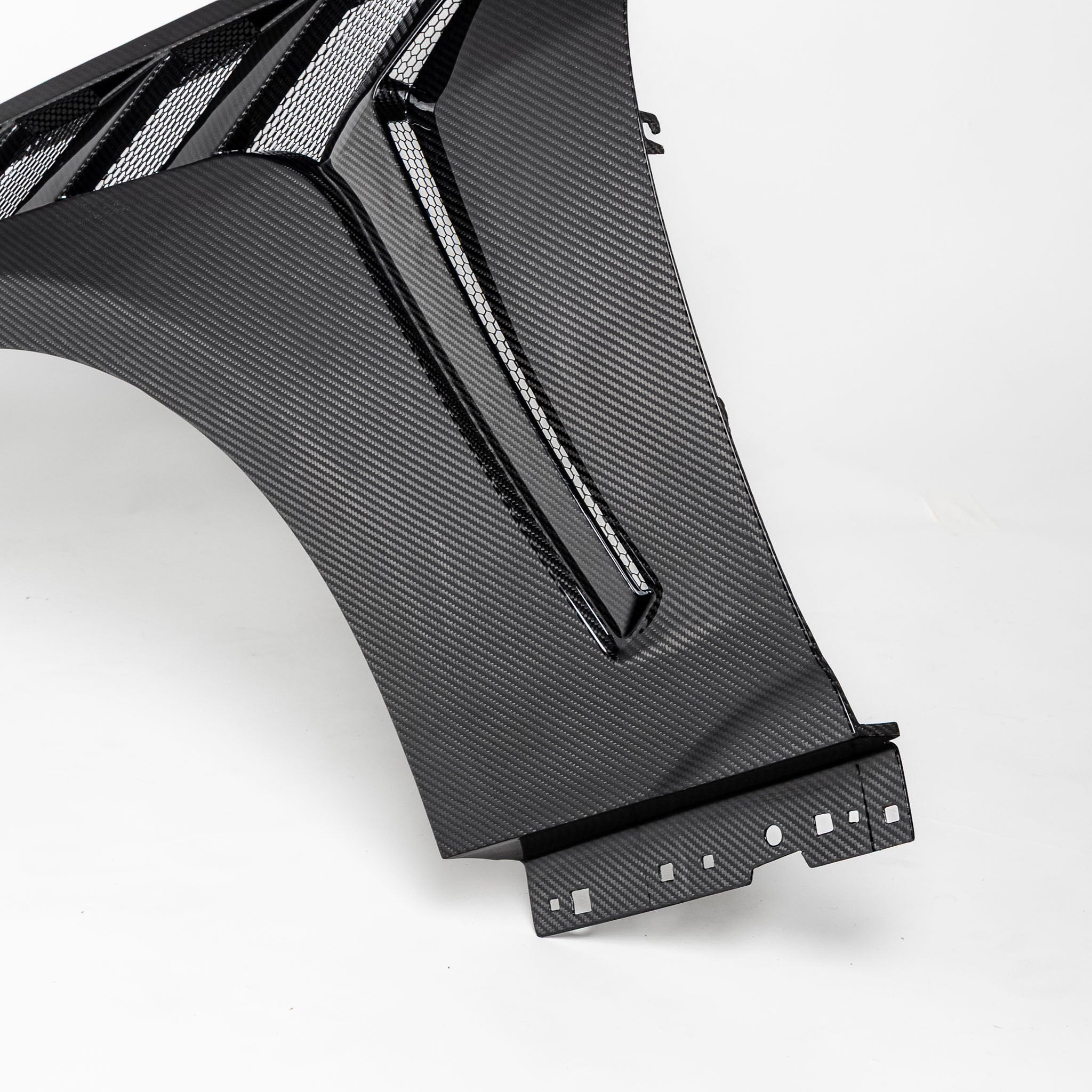 2024-2026 Ford Mustang S650 EcoBoost GT carbon fiber front fenders for aggressive track inspired styling
