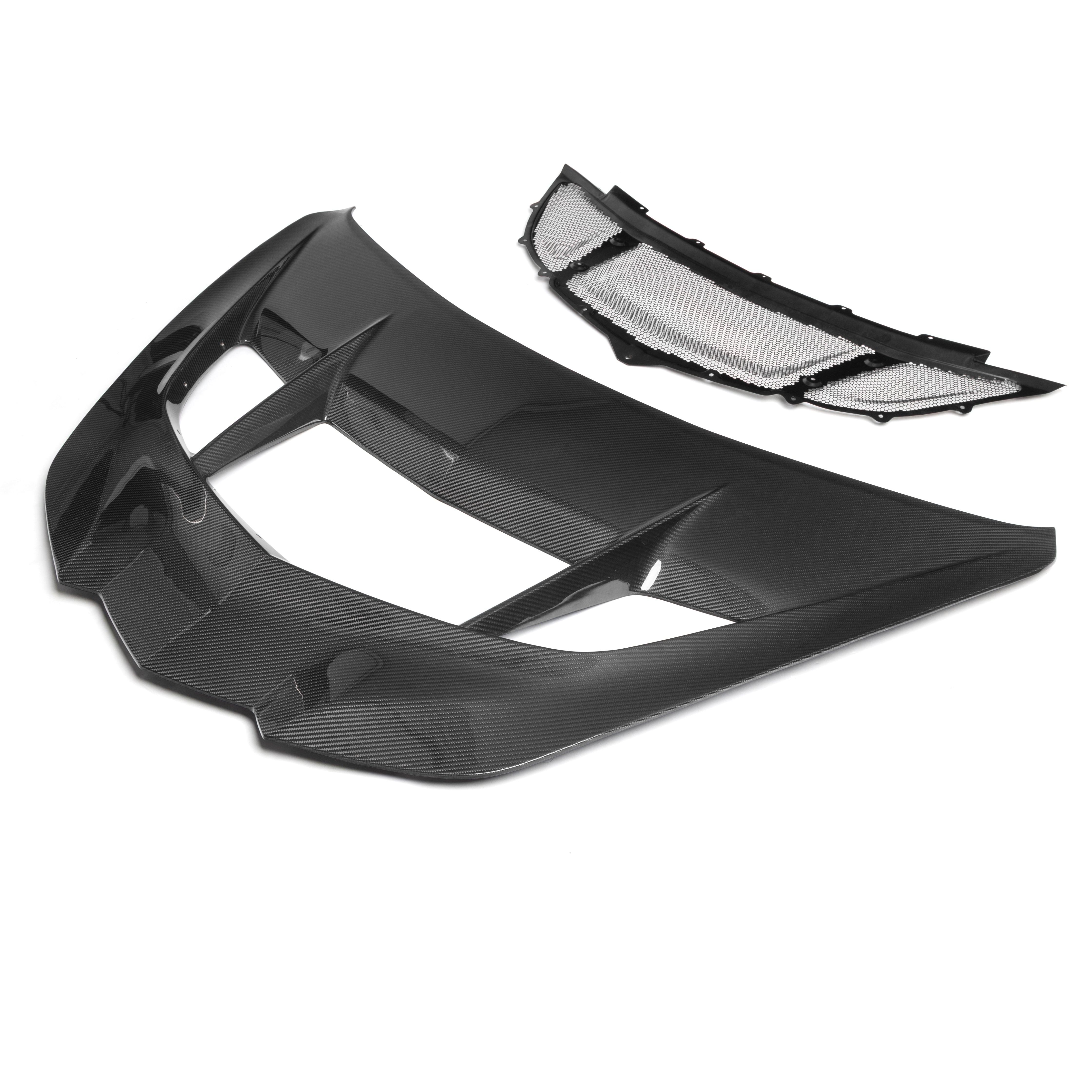 2025-2027 C8 ZR1/ZR1X ZTK Type-OEM Hood Functional Dry Carbon Fiber Double Sided