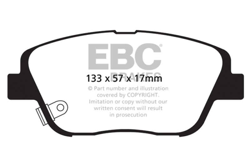 EBC 10-14 Hyundai Sonata 2.0 Turbo Yellowstuff Front Brake Pads