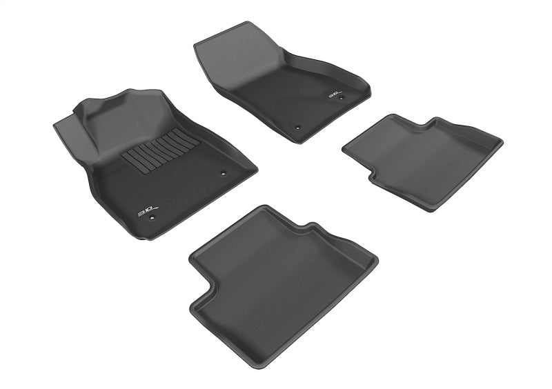 3D MAXpider 2013-2015 Chevrolet Malibu Kagu 1st & 2nd Row Floormats - Black