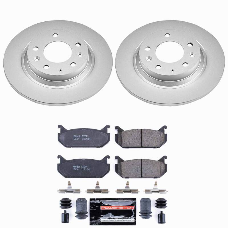 Power Stop 98-02 Mazda 626 Rear Z23 Coated Brake Kit