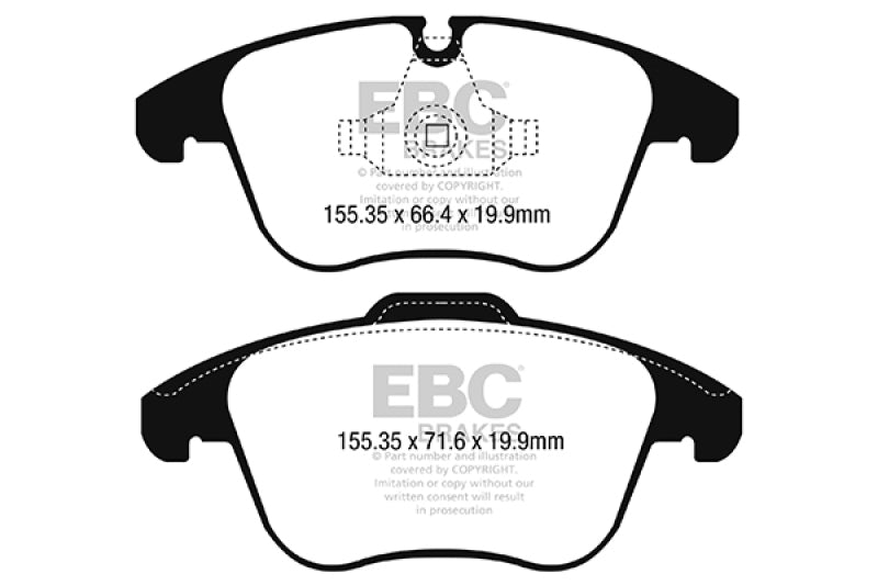 EBC 2016+ Jaguar XE 2.0L TD (180) Greenstuff Front Brake Pads