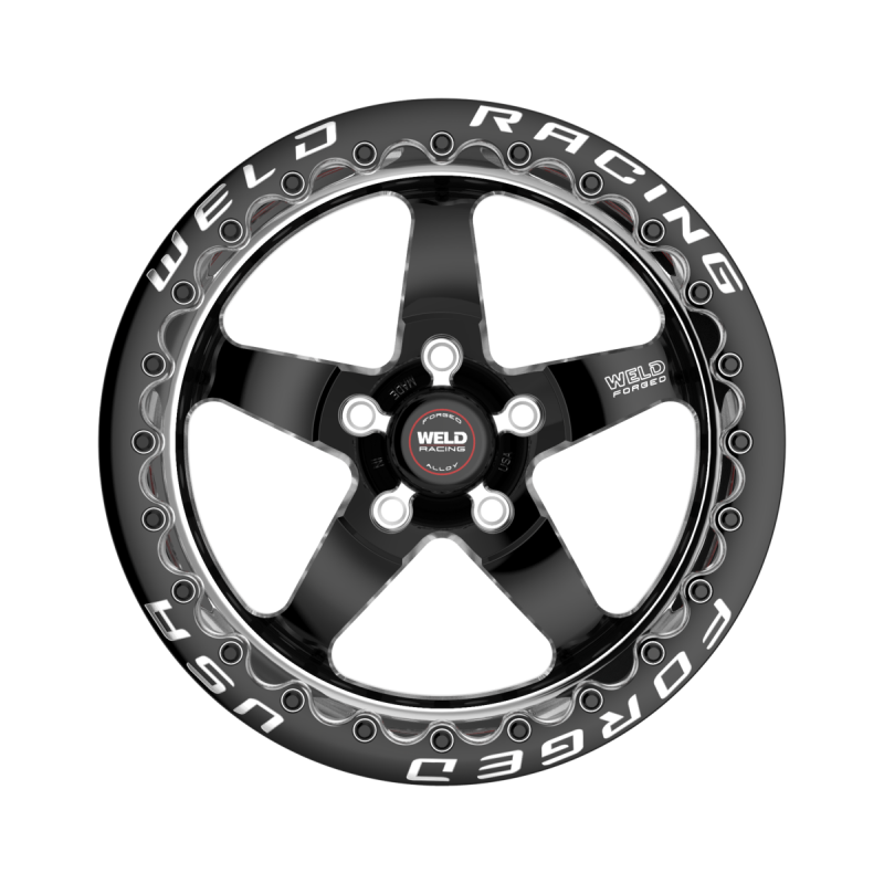 Weld S71 Beadlock 15x9/5x120.65/4.5 BS/3.18 HB - Black Center - Polished Shell - Black SBL MT Wheel