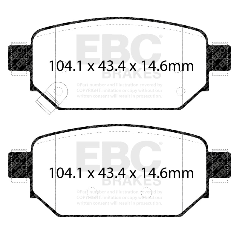 EBC 2017+ Mazda 3 2.0L Ultimax2 Rear Brake Pads