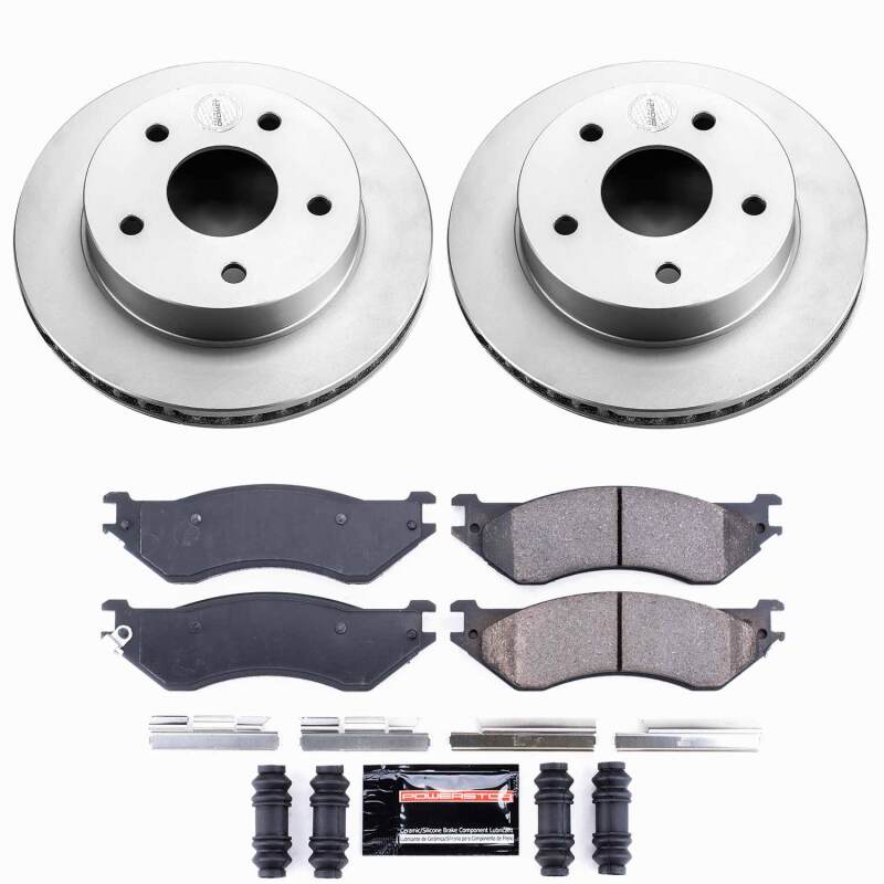 Power Stop 00-01 Dodge Ram 1500 Front Z23 Coated Brake Kit