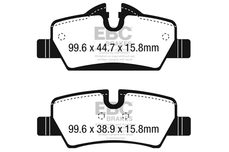 EBC 14+ Mini Hardtop 1.5 Turbo Cooper Yellowstuff Rear Brake Pads