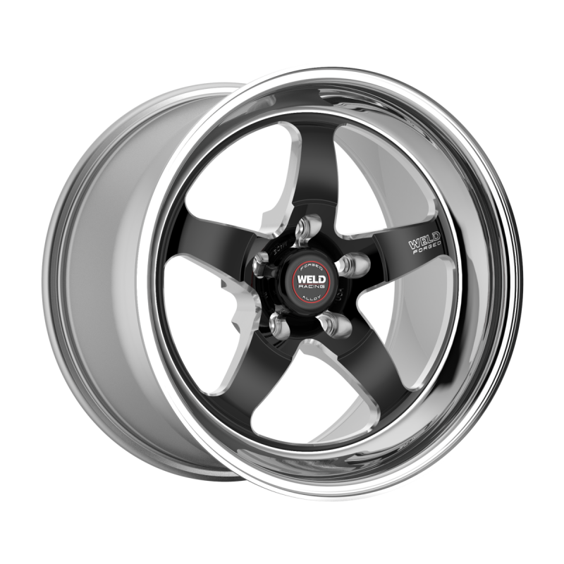 Weld S71 17x9 / 5x114.3 / 5.7 BS / 3.18 HB - Black Center - Polished Shell - Non-BL Wheel
