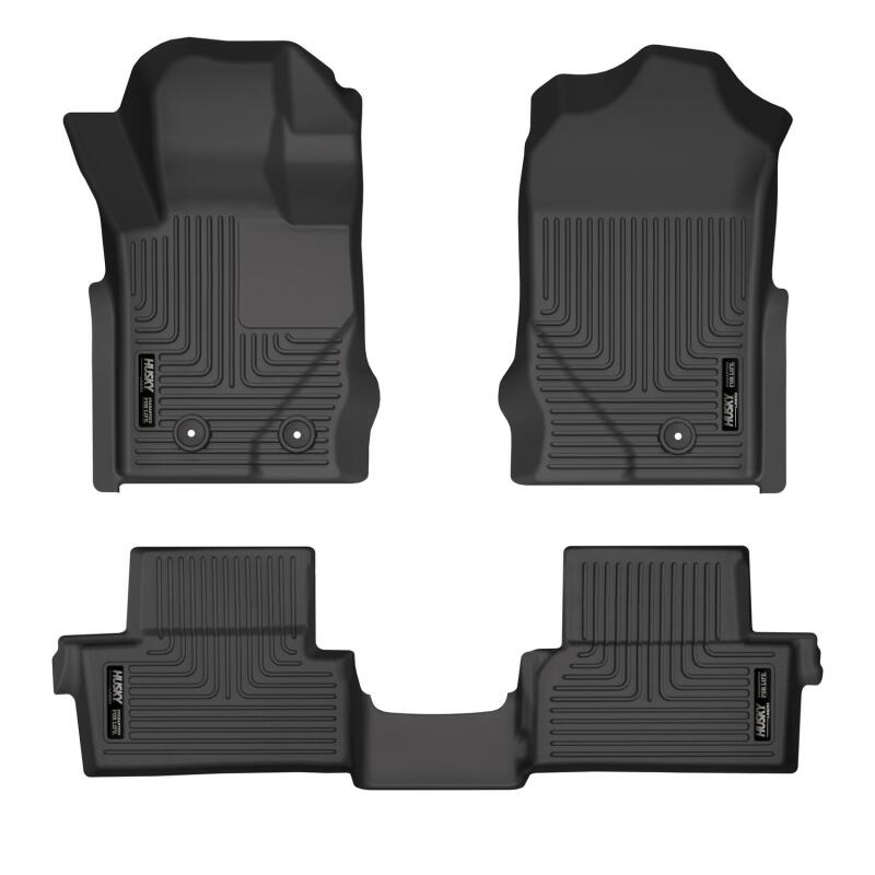 Husky Liners 2021-2024 Ford Bronco 2 Door Weatherbeater Front & 2nd Seat Floor Liners - Black