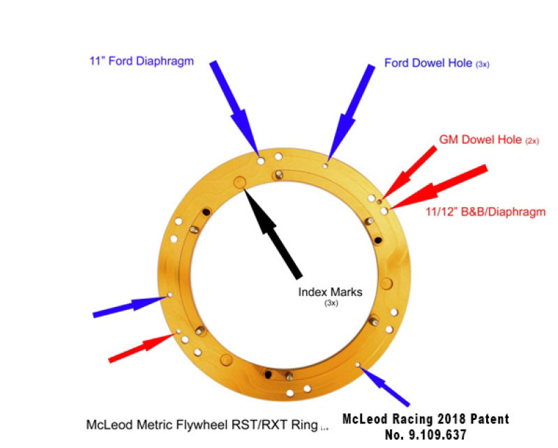 McLeod Racing RST HD Twin - Metric Ring - 05-10 Ford Mustang 4.6L - 1-1/16 x 10 Spline
