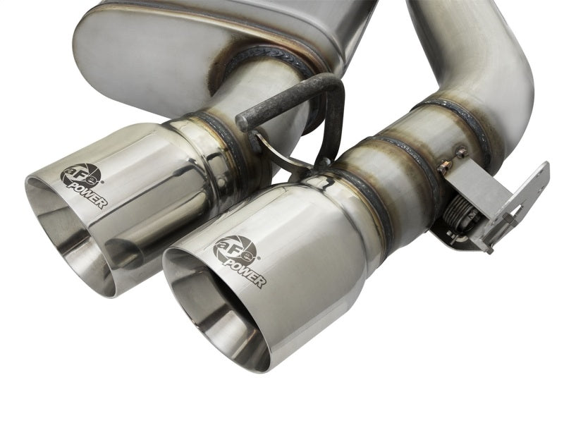 aFe MACH Force-Xp 3" 304 Stainless Steel Axle-Back Dual Exhaust w/ Polished Tips for 2016-2024 Chevrolet Camaro SS & ZL1 (Manual Transmission Only)