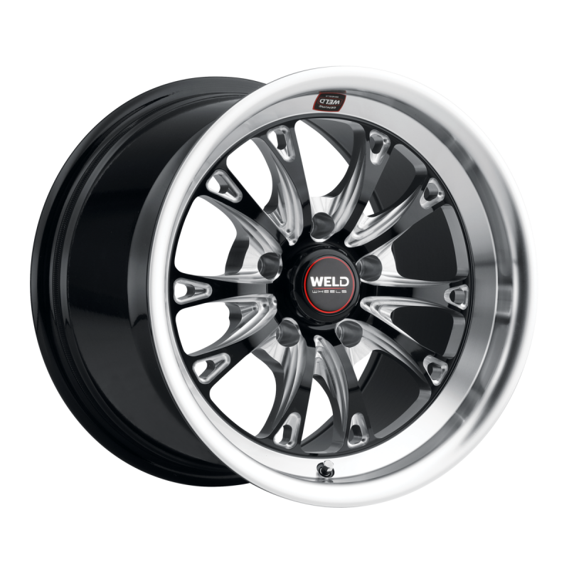 Weld Belmont Drag 15x10 / 5x120 BP / ET45 BS7.27 Gloss Black MIL DIA 78.1
