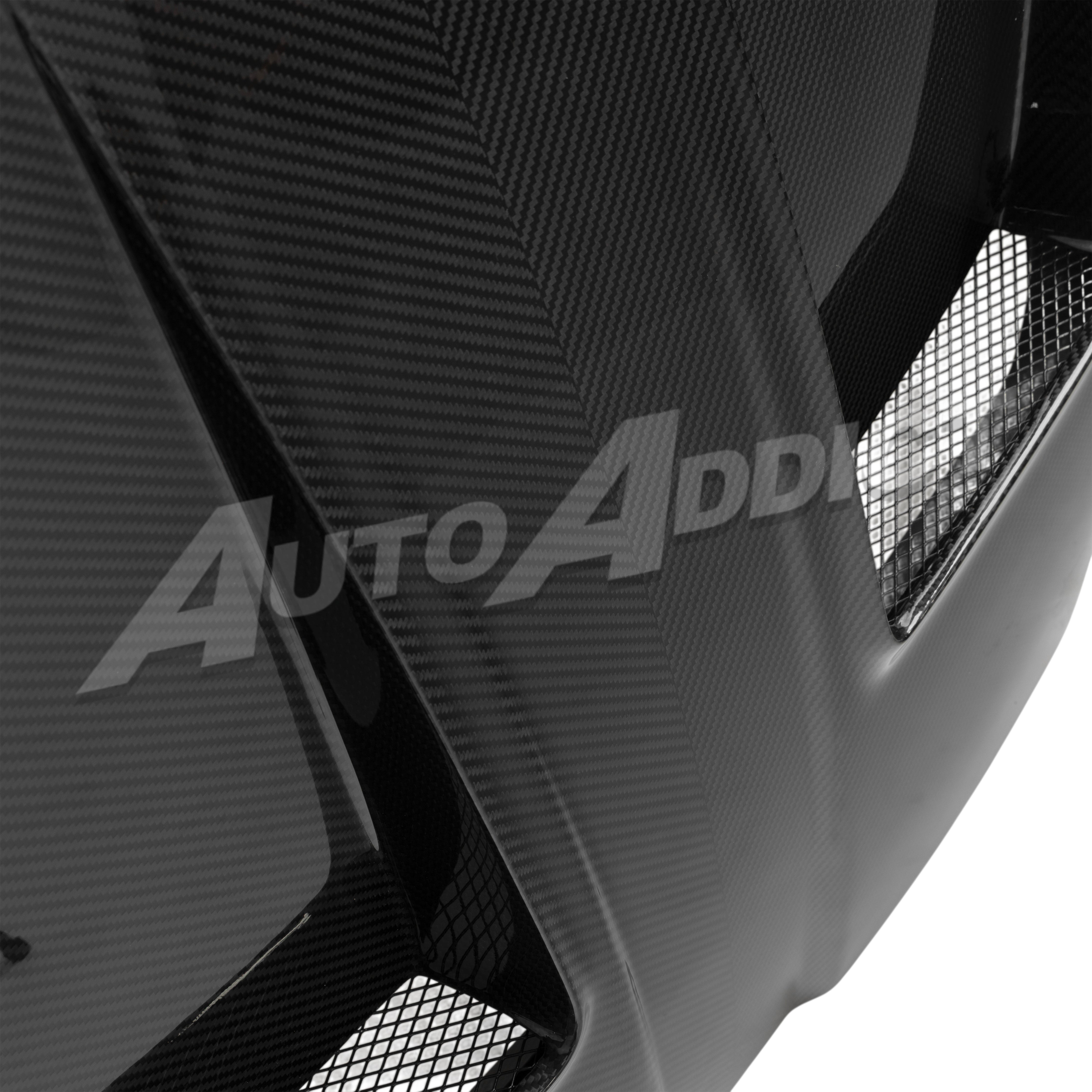 2021-2026 BMW G82 G83 M4 Dry Gloss Double Sided Carbon Fiber Front Hood Functional Vents