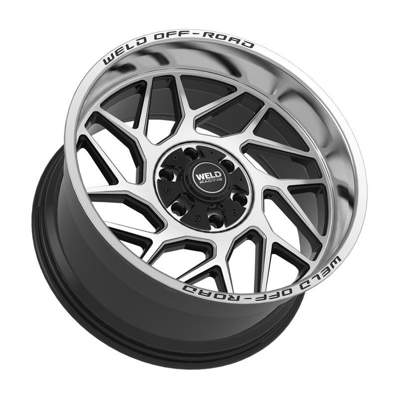 Weld Fulcrum 20x9 / 8x165.1 / 5 BS / 125.1 HB - Gloss Black Machined - Non-BL Wheel