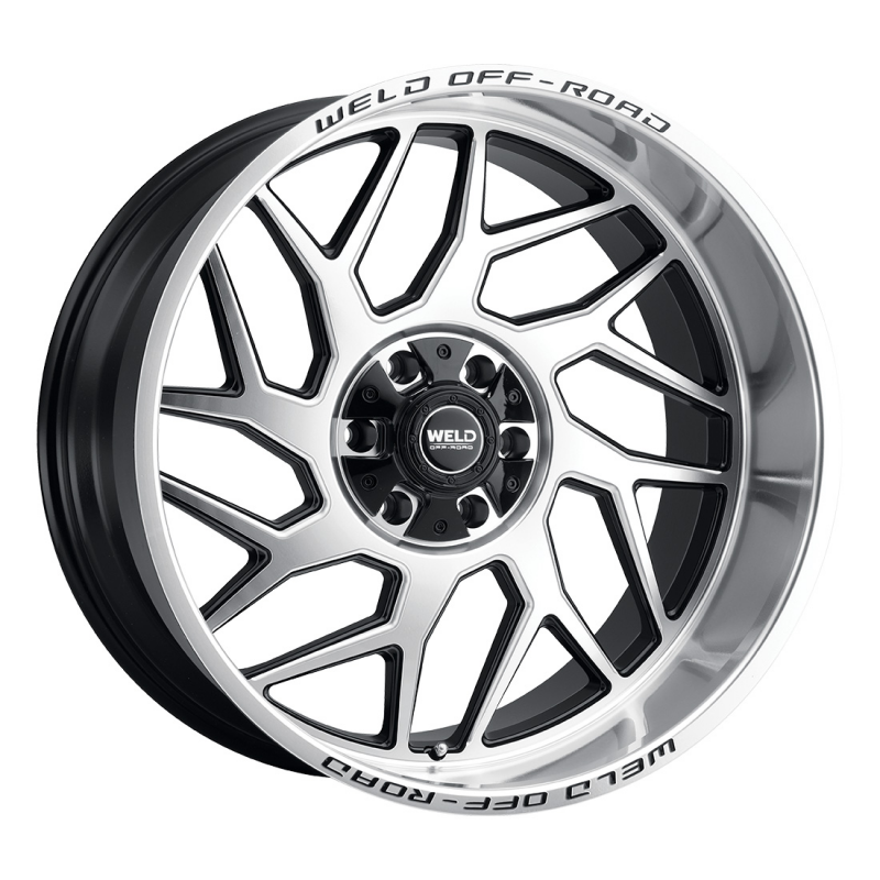 Weld Fulcrum 20x9 / 8x165.1 / 5 BS / 125.1 HB - Gloss Black Machined - Non-BL Wheel
