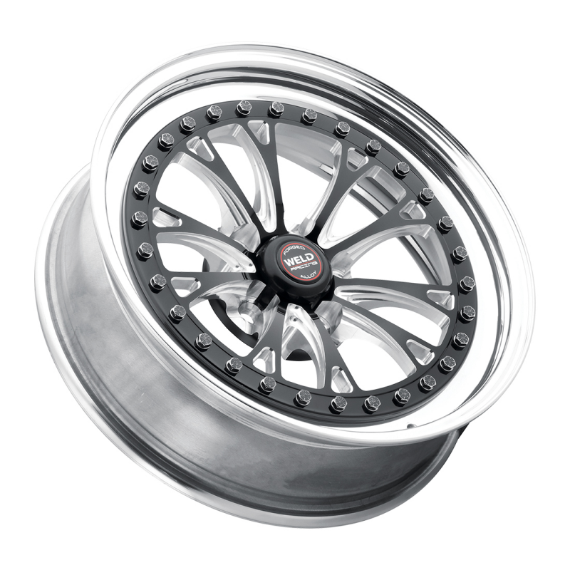 Weld Vitesse 17x8 / 5x4.75 / 5.2 BS / 3.18 HB - Black Center - Polished Shell - Non-BL Wheel