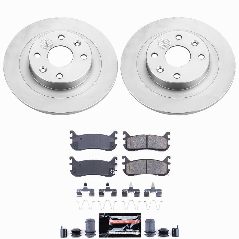 Power Stop 97-03 Ford Escort Rear Z23 Coated Brake Kit