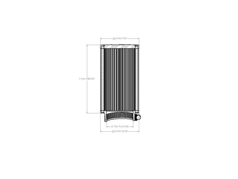 aFe Magnum FORCE Intake Replacement Air Filter w/ D2 Dura-Dry 2-3/4in Fx4in Bx4in Tx7in Hx10 Deg