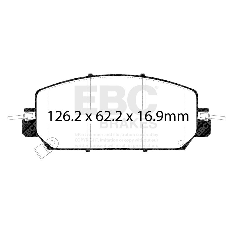 EBC 2017+ Honda CR-V 1.5L Turbo Yellowstuff Front Brake Pads