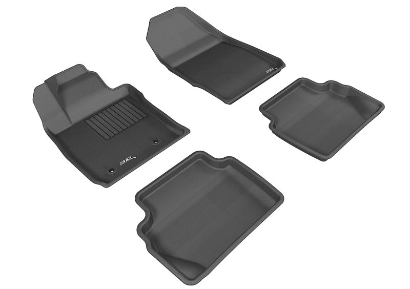 3D MAXpider 2011-2019 Ford Fiesta Kagu 1st & 2nd Row Floormats - Black