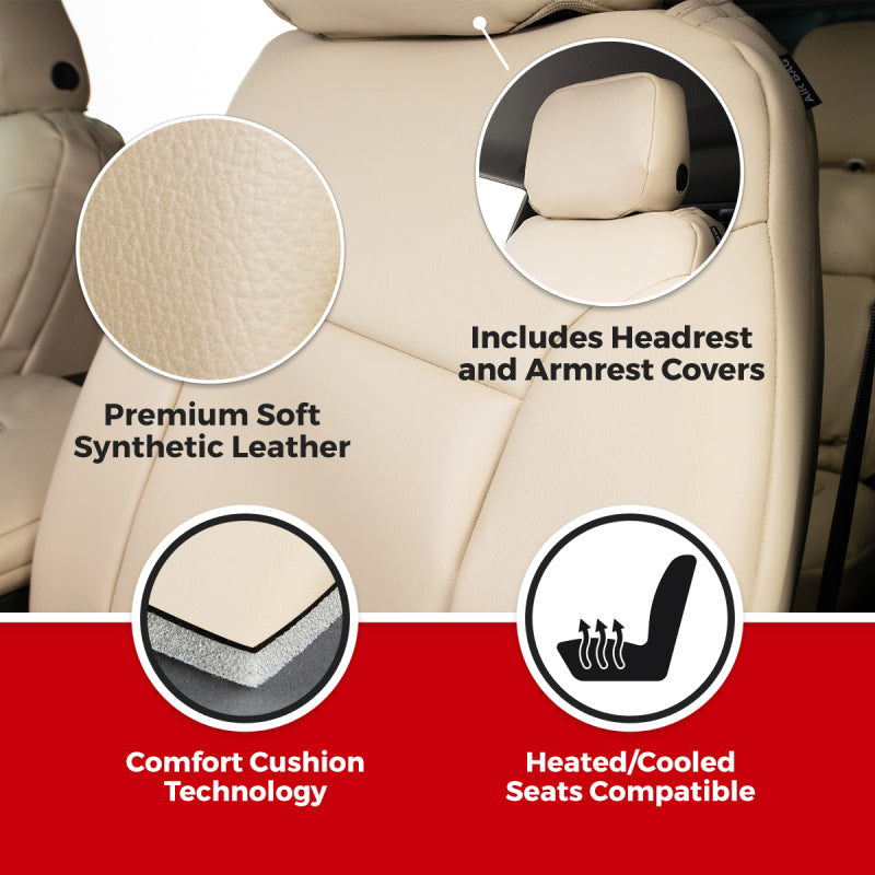 Covercraft 2025 Ford Explorer Letherette Custom Front Row Seat Covers - Black
