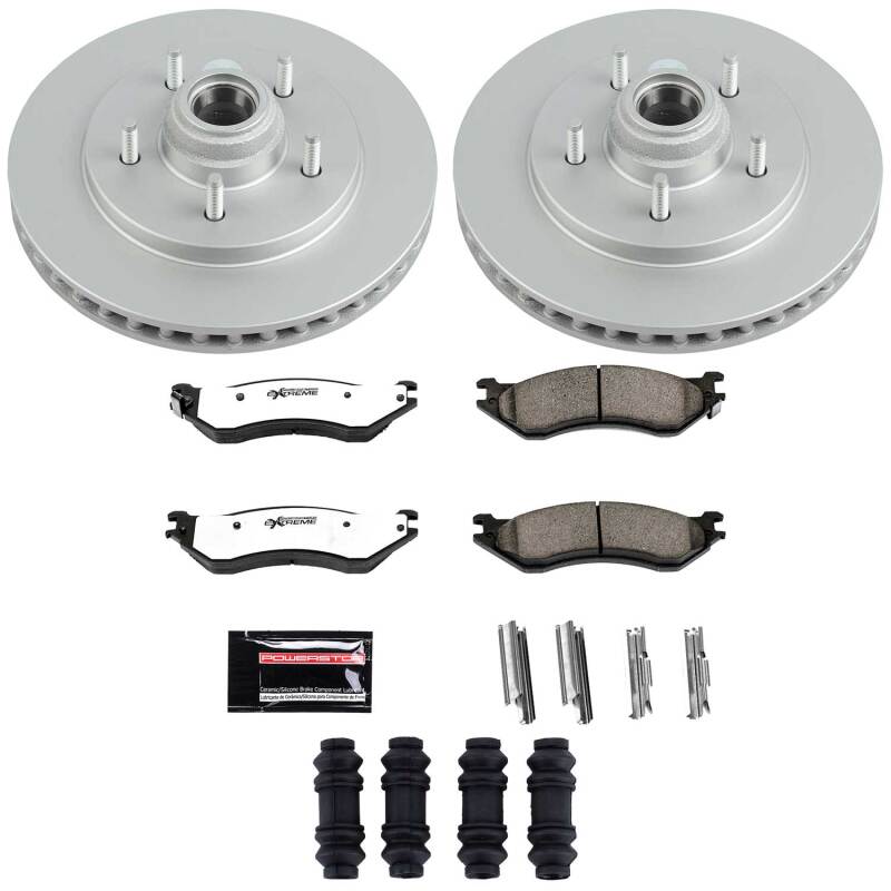 Power Stop 97-00 Ford Expedition Front Z36 Coated Truck & Tow Brake Kit