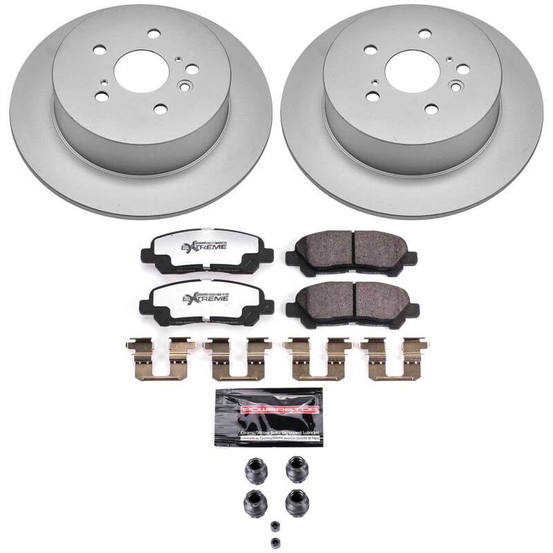 Power Stop 08-13 Toyota Highlander Rear Z36 Coated Truck & Tow Brake Kit