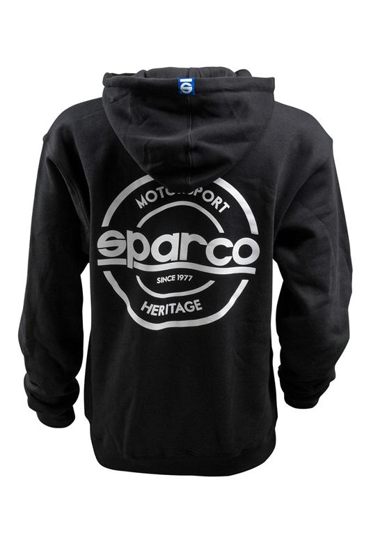 Sparco Swtshrt Hooded S-Seal Blk Xsml