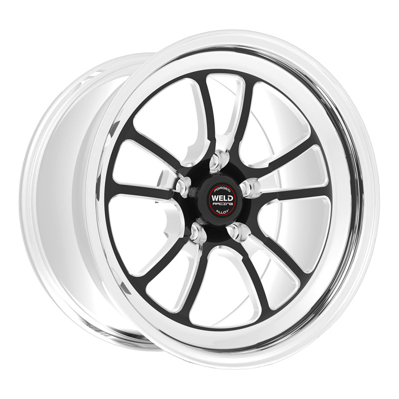 Weld S70 RT-S 17x11in / 5x120.65 BP / 7.7in. BS - Black Center - Polished Shell Wheel
