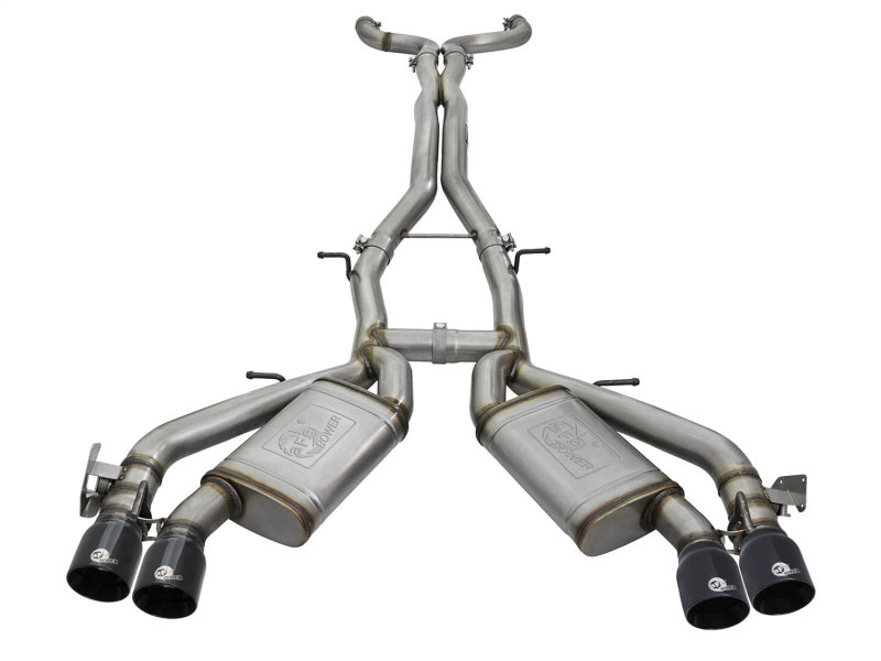 aFe MACH Force-Xp 3" 304 Stainless Steel Cat-Back Exhaust w/ Black Tips for 2016-2024 Chevrolet Camaro SS & ZL1 (Manual Transmission Only)