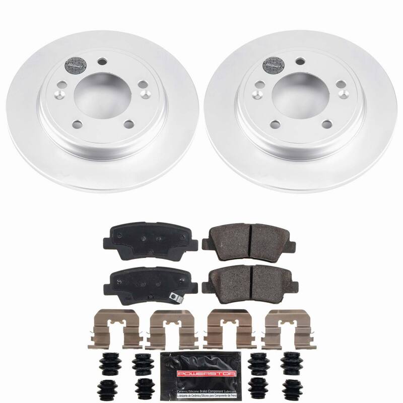 Power Stop 17-20 Hyundai Elantra Rear Z23 Coated Brake Kit