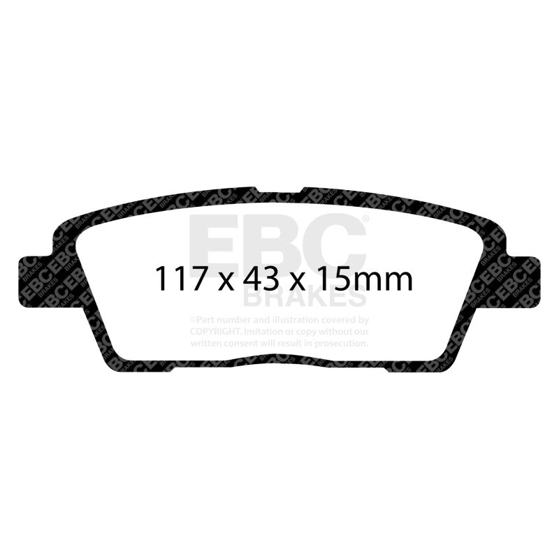EBC 10-11 Hyundai Genesis 3.8 Redstuff Rear Brake Pads