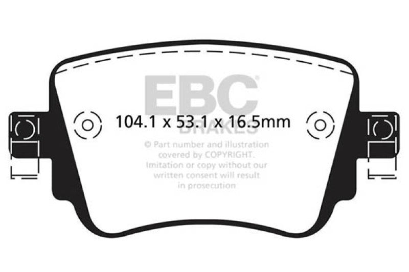 EBC 15-19 Volkswagen GTI 2.0T Redstuff Rear Brake Pads