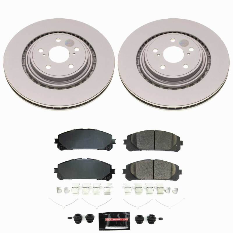 Power Stop 23-25 Lexus RX350 Front Z23 Coated Brake Kit
