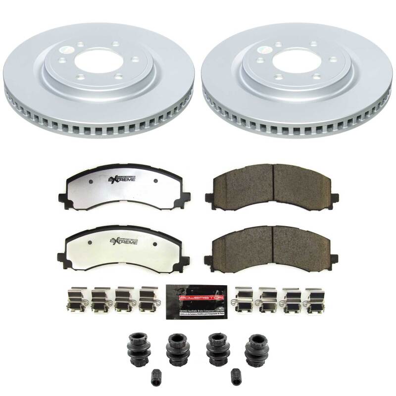 Power Stop 22-26 Ford F-150 Lightning Front Z36 Coated Truck & Tow Brake Kit