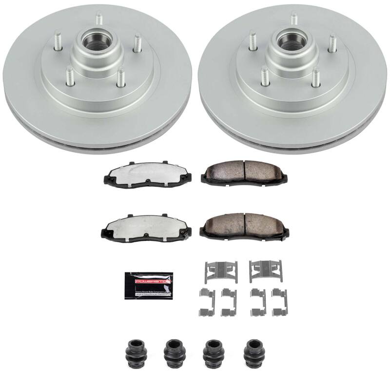 Power Stop 97-00 Ford F-150 Front Z36 Coated Truck & Tow Brake Kit