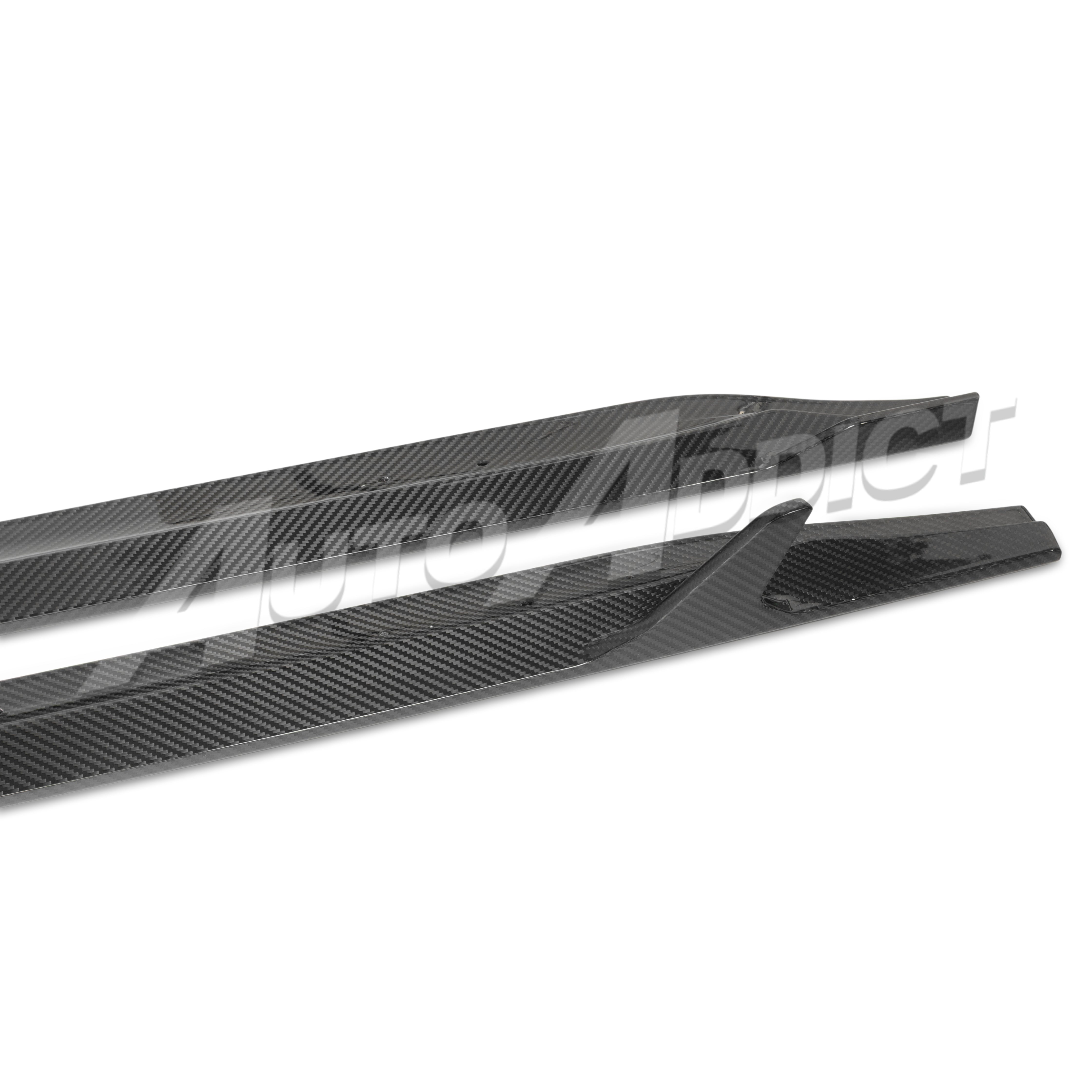 2021-2026 BMW G80 M3 Dry Gloss Double Sided Carbon Fiber V1 Side Skirts Pair