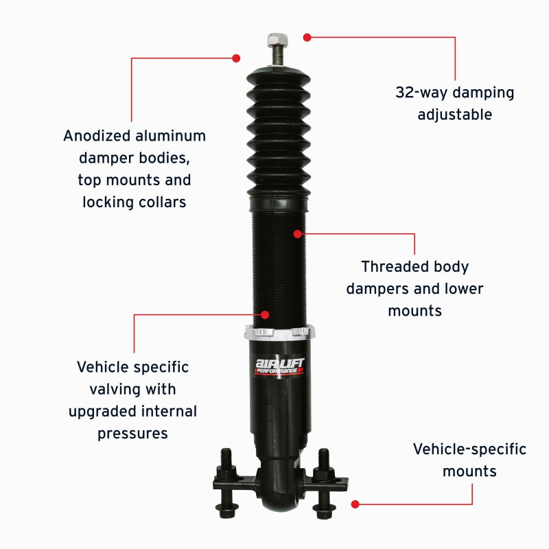 Air Lift Performance 15-23 Ford Mustang S550/24-25 S650 Air Suspension Rear Kit