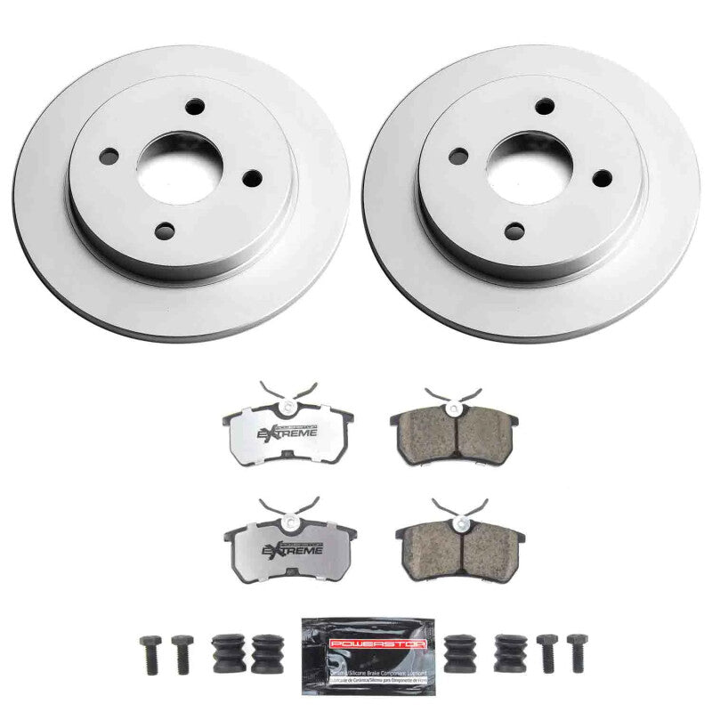 Power Stop 14-19 Ford Fiesta Rear Z26 Coated Brake Kit