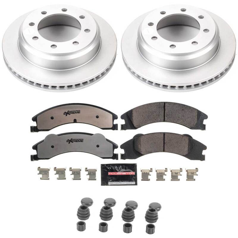 Power Stop 08-14 Ford E-150 Rear Z36 Coated Truck & Tow Brake Kit