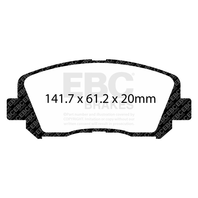 EBC 15+ Chrysler 200 3.6 (Heavy Duty Brakes) Greenstuff Front Brake Pads