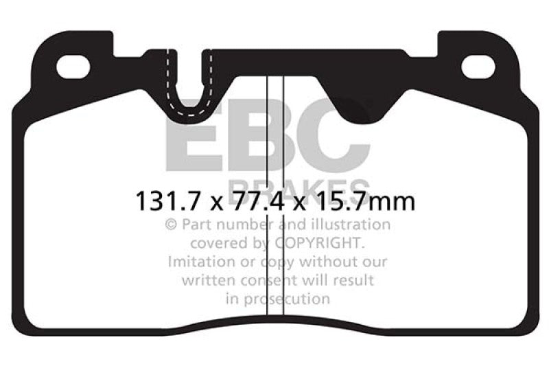 EBC 12+ Audi Q5 2.0 Turbo (Brembo) Redstuff Front Brake Pads