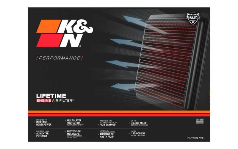 K&N Replacement Air Filter Audi Rs5 V6-2.9L F/I 2027 (2 Per Box)