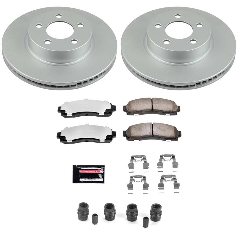 Power Stop 01-03 Ford Explorer Sport Front Z36 Coated Truck & Tow Brake Kit