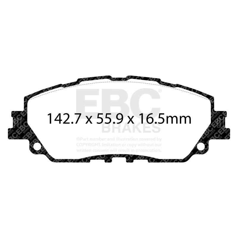 EBC 2019+ Lexus ES300H 2.5L Hybrid Redstuff Front Brake Pads
