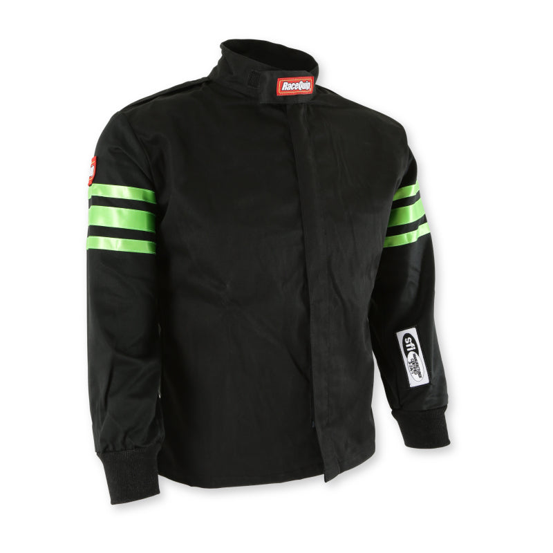 RaceQuip Green Trim SFI-1 JR. Jacket - Kids Large