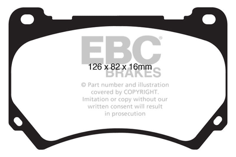 EBC 11+ Hyundai Equus 4.6 Yellowstuff Front Brake Pads