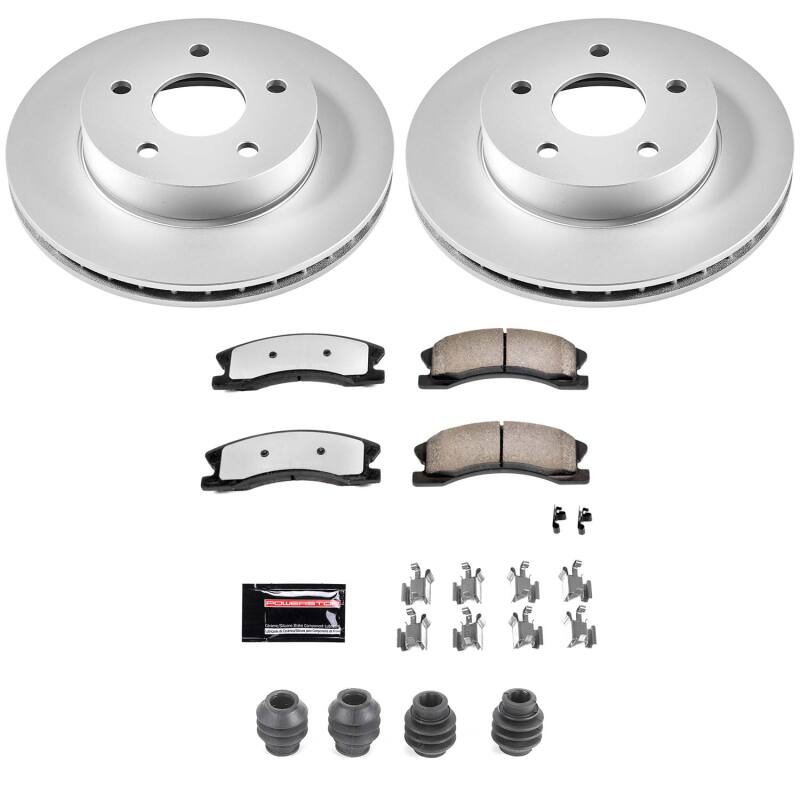 Power Stop 99-04 Jeep Grand Cherokee Front Z36 Coated Truck & Tow Brake Kit
