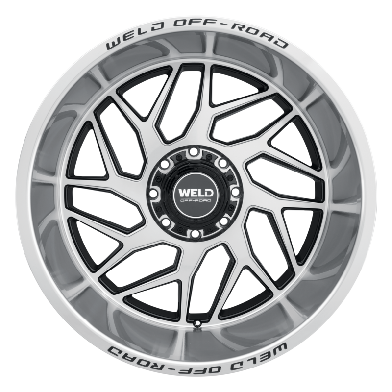 Weld Fulcrum 22x12 / 8x165.1 / 4.75 BS / 125.1 HB - Gloss Black Machined - Non-BL Wheel