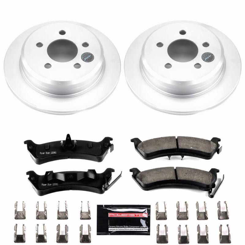 Power Stop 93-98 Jeep Grand Cherokee Rear Z23 Coated Brake Kit