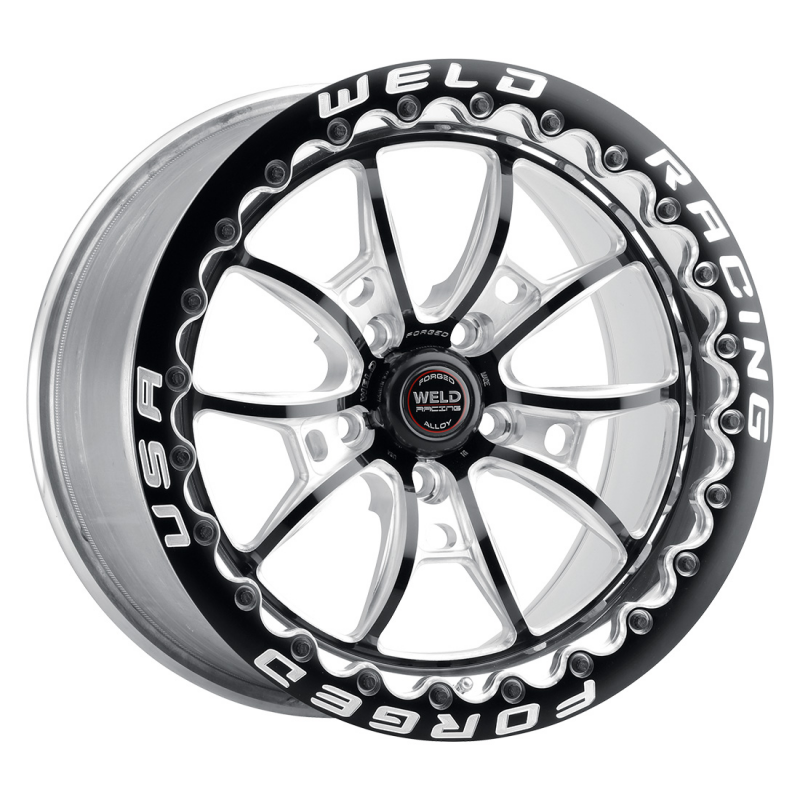 Weld S80 Beadlock 15x10/5x120/7.5 BS/3.18 HB - Black Center - Polished Shell - Black SBL MT Wheel